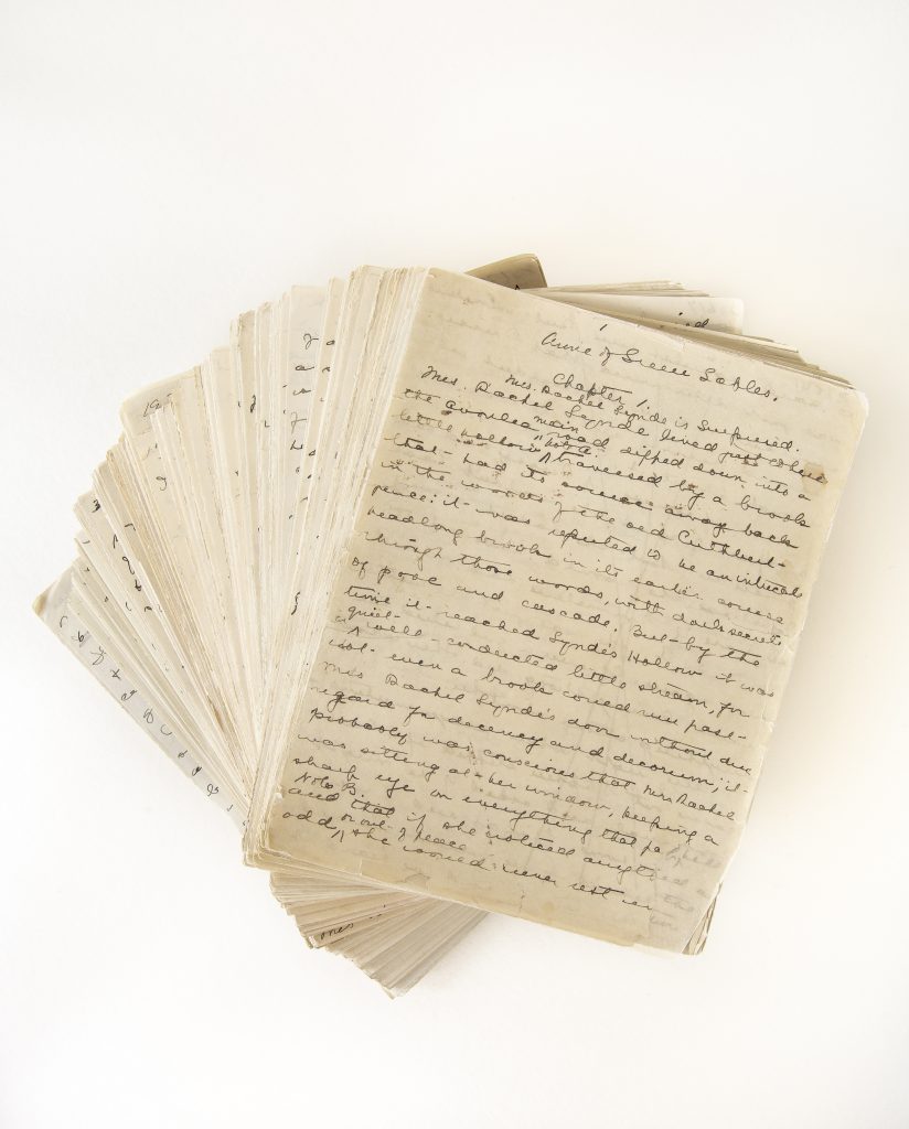 a stack of yellowed