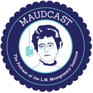 logo feature Maud at a microphone